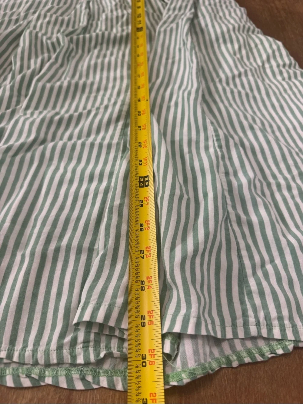 Outback Red Green and White Striped Maxi Skirt Vintage